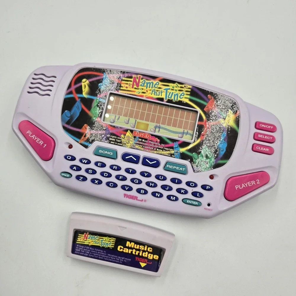 Tiger Electronics Name That Tune Handheld Game 1997 Tested Working‎ 2 Cartridges